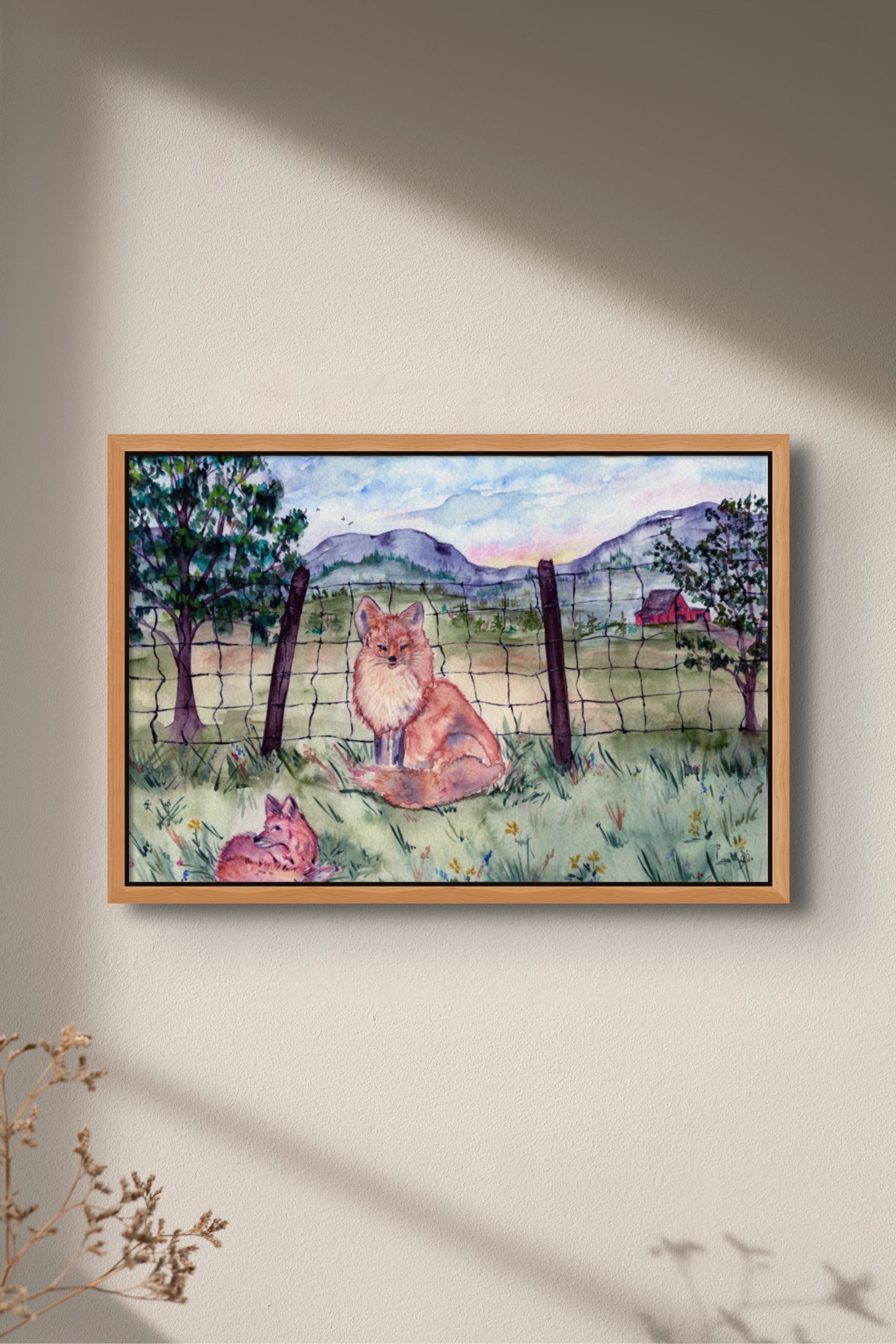 Foxes Among Wildflowers
