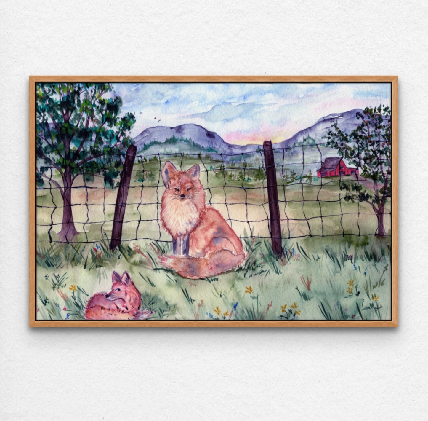 Foxes Among Wildflowers